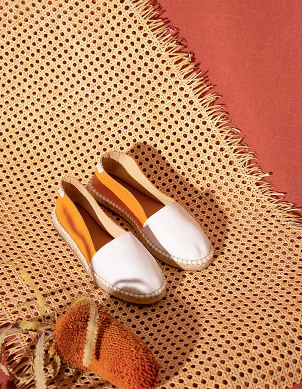 Espadrilles Cuir Orange 1981