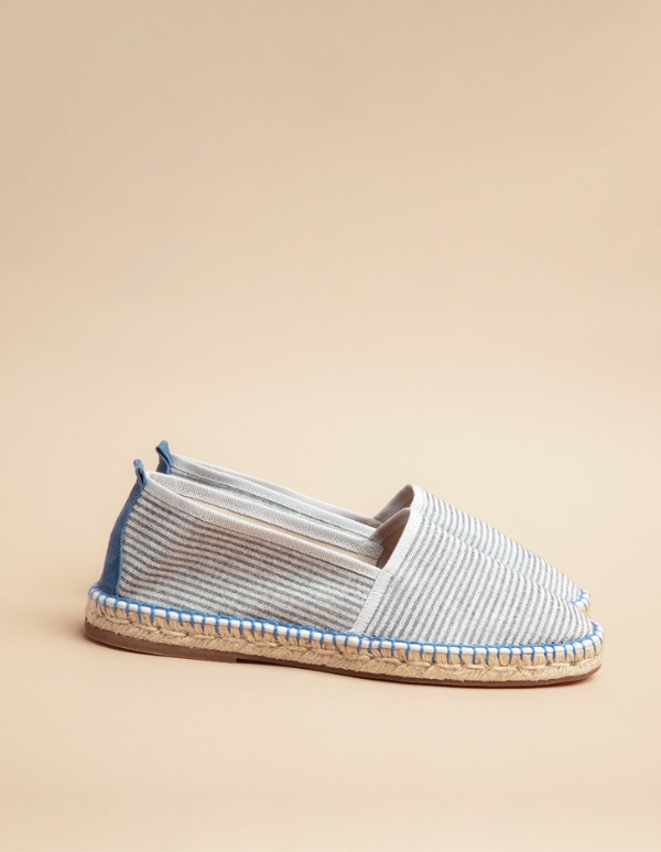 Espadrilles Toile Rayée Bleu ESTACADE