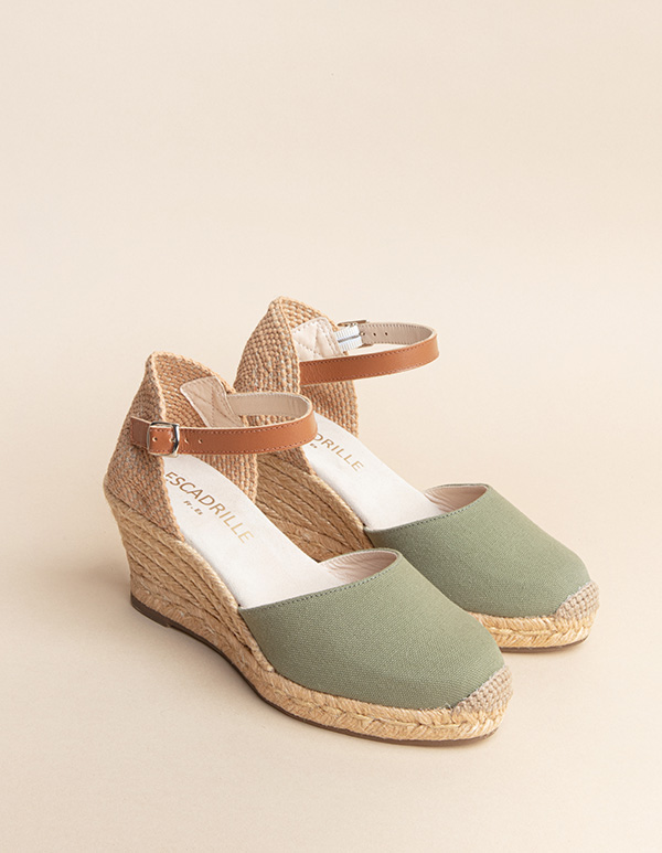 Espadrilles Toile Kaki DOLCE VITA bride