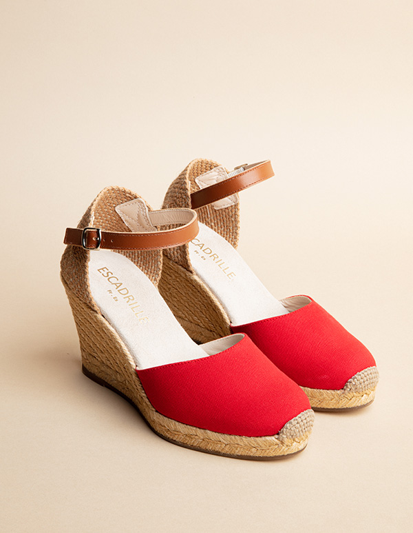 Espadrilles Toile Rouge DOLCE VITA bride