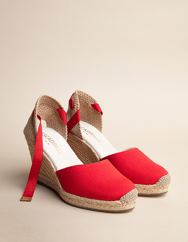 Espadrilles Toile Rouge DOLCE VITA ruban