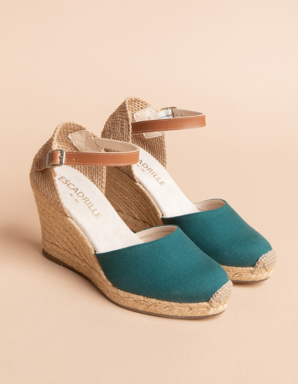 Espadrilles Toile Vert DOLCE VITA bride
