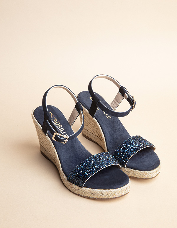 Espadrilles Sequins Navy LOVRECINA glitter