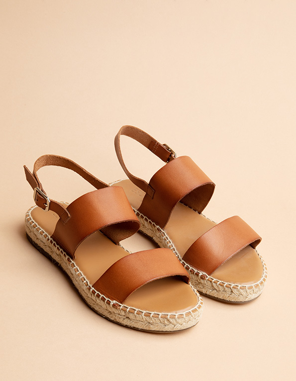 Espadrilles Cuir Camel CAHUITA