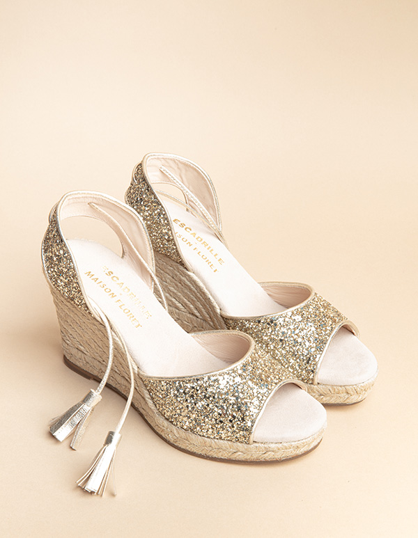 Espadrilles Paillettes doré SIENNA