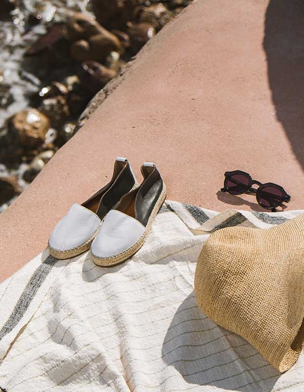 Espadrilles Cuir Noir 1981