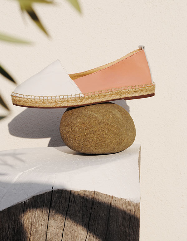Espadrilles Cuir Rose 1981