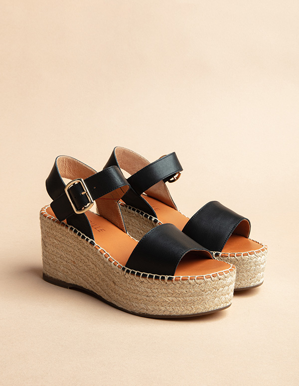 Espadrilles Leather Black  CASABLANCA