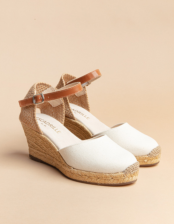 Espadrilles Toile Crème DOLCE VITA bride