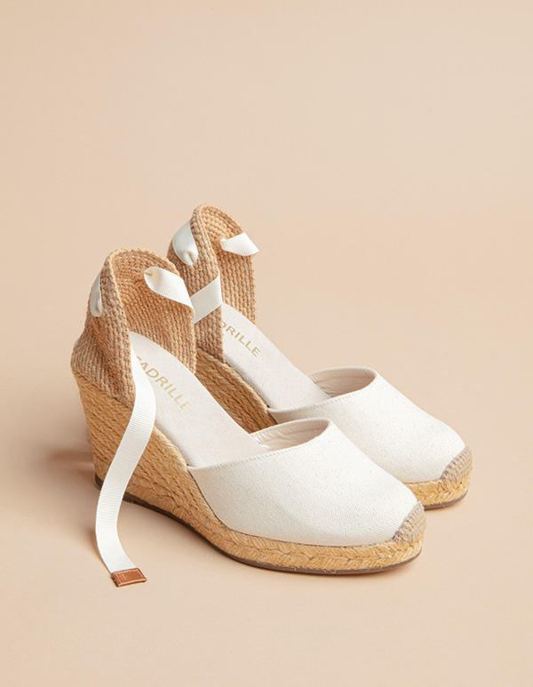 Espadrilles Toile Crème DOLCE VITA ruban