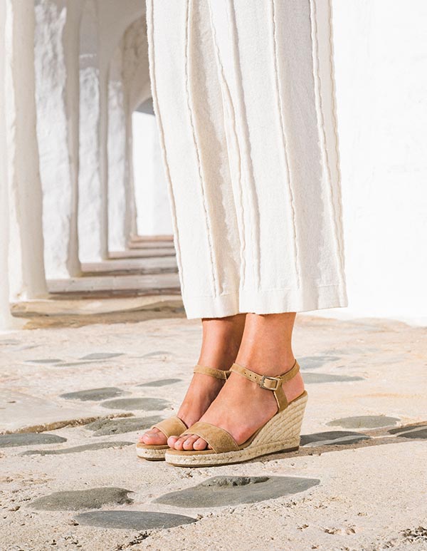 Espadrilles Cuir Daim Camel LOVRECINA daim