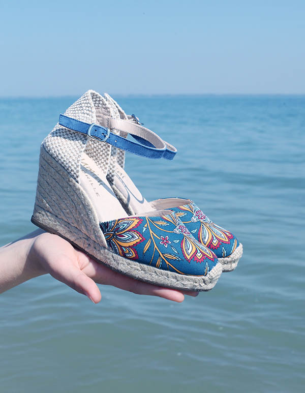 Espadrilles TOILE JAMINI Bleu ANJALI BRIDE