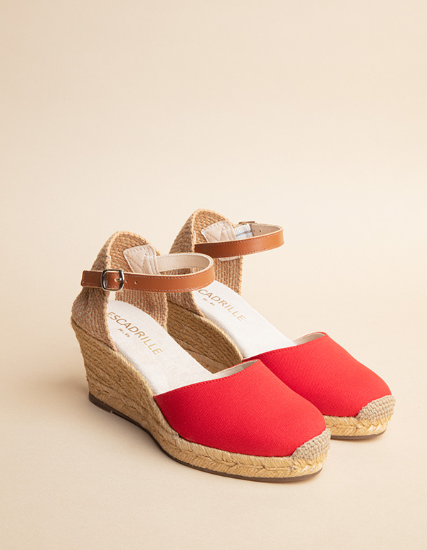 Espadrilles Toile Rouge DOLCE VITA bride