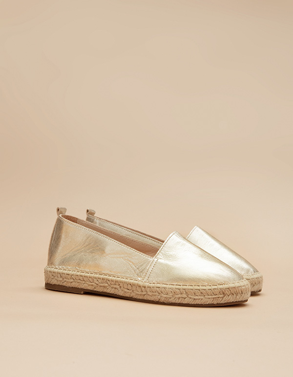 Espadrilles Cuir Doré PALMA