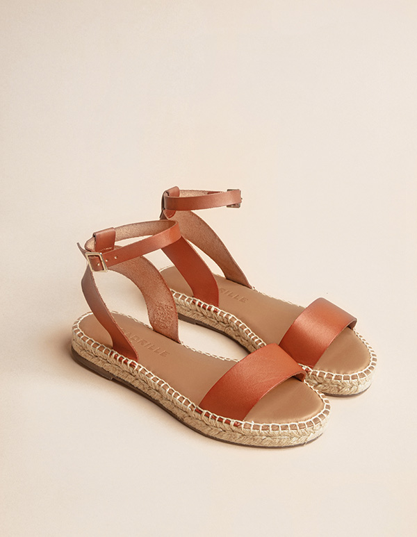 Espadrilles Cuir Marron RIOJA