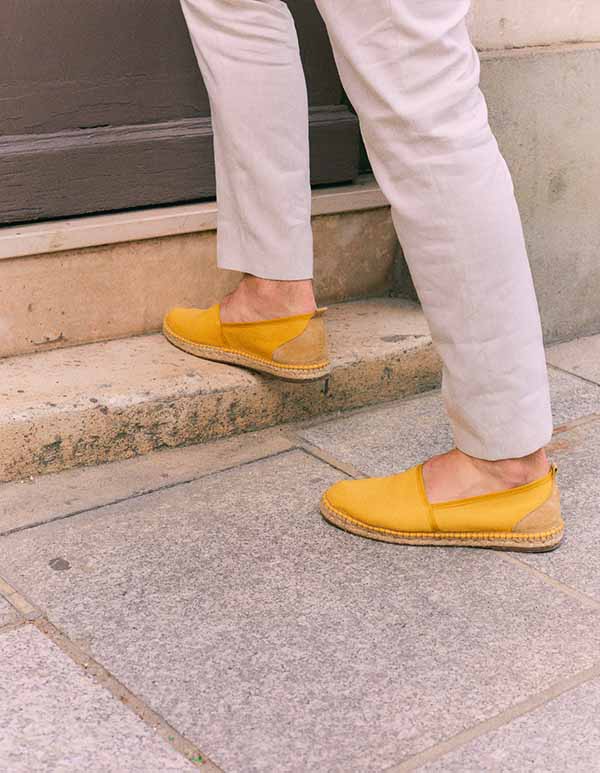 Espadrilles Toile Moutarde ILBARRITZ