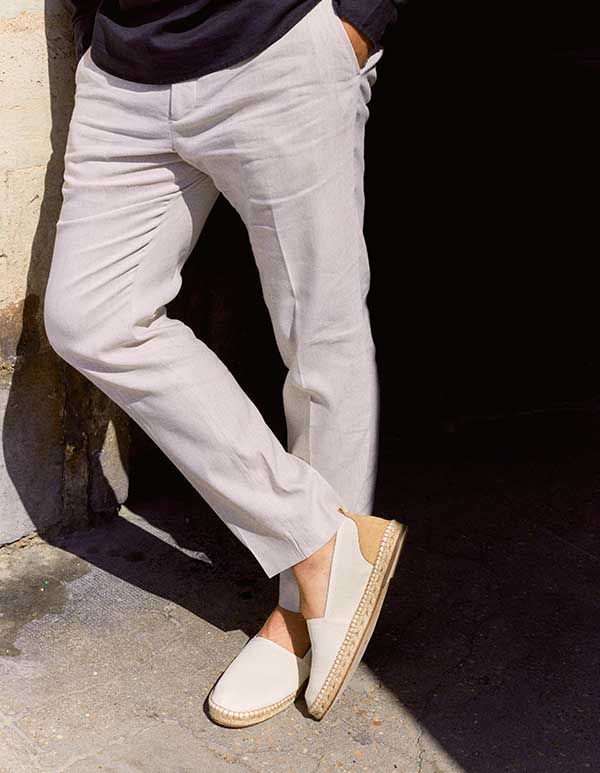 Espadrilles Toile Crème ILBARRITZ