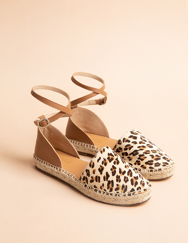 Espadrilles Cuir Léopard CALVI