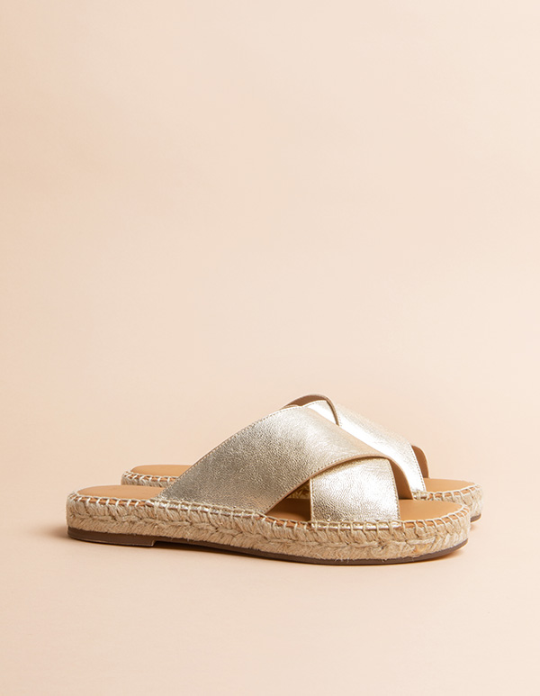 Espadrilles Cuir doré MADRAG