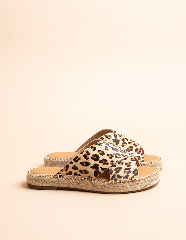 Espadrilles Cuir leopard MADRAG