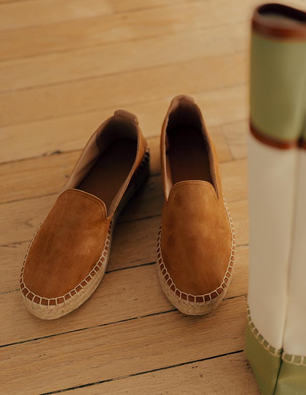 Espadrilles Cuir Daim beige TAORMINA