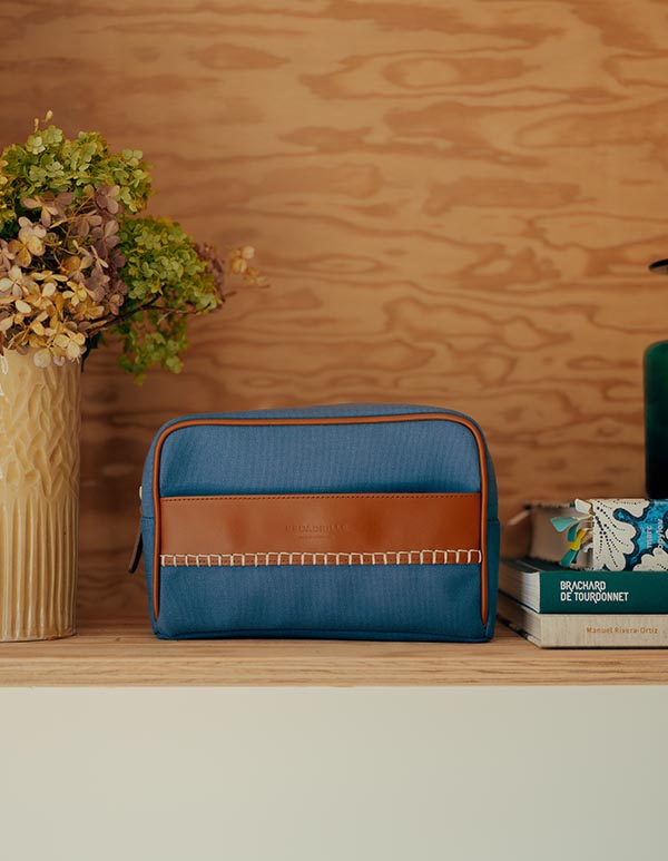 Espadrilles Cuir, Toile Bleu TROUSSE BLEU